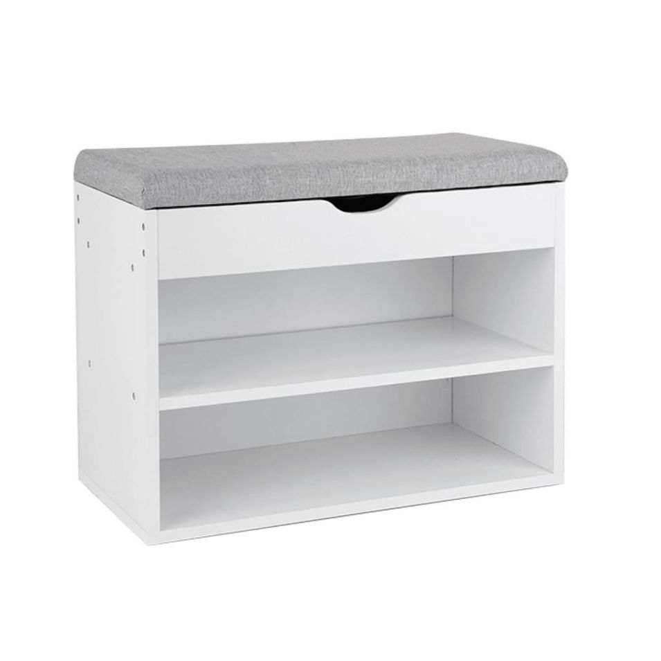 HI Armoire à chaussures avec oreiller de banc 60x30x45 cm - Photo n°1