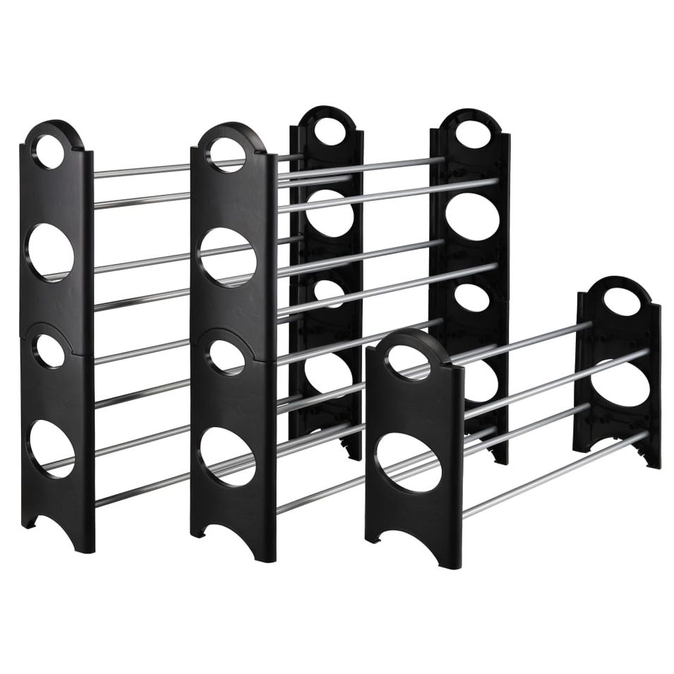 HI Étagère à chaussures empilable Noir - Photo n°1