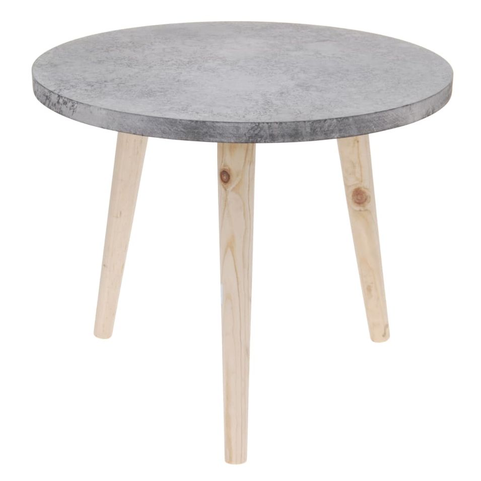 Home&Styling Table d'appoint MDF Gris 32,5x39 cm - Photo n°1