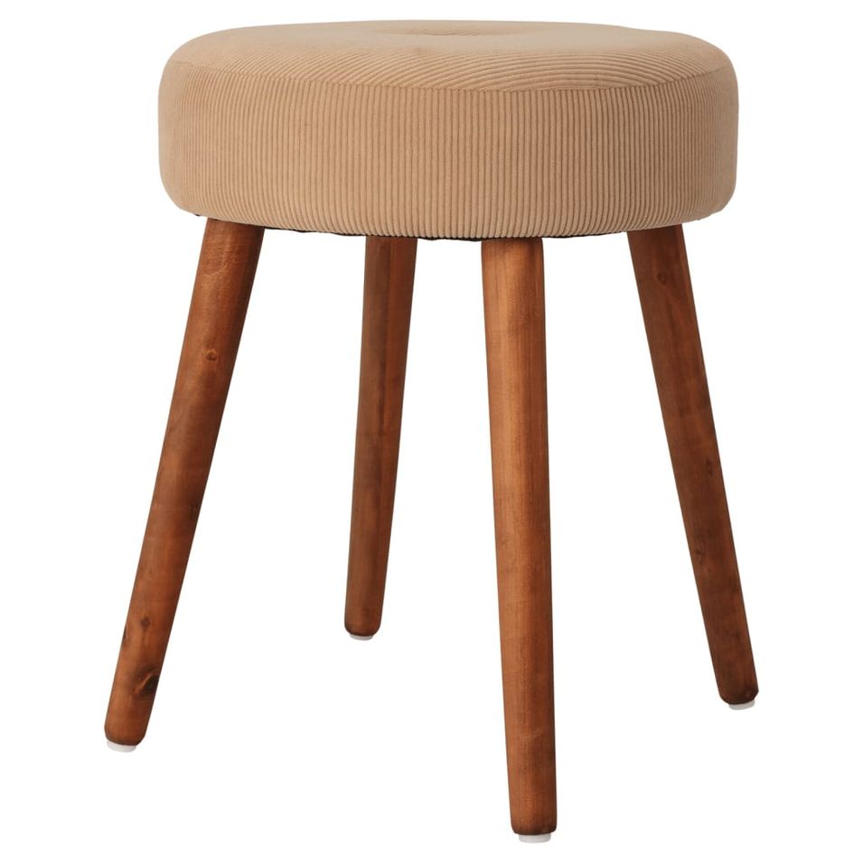 Home&Styling Tabouret Ø35x45 cm beige - Photo n°1