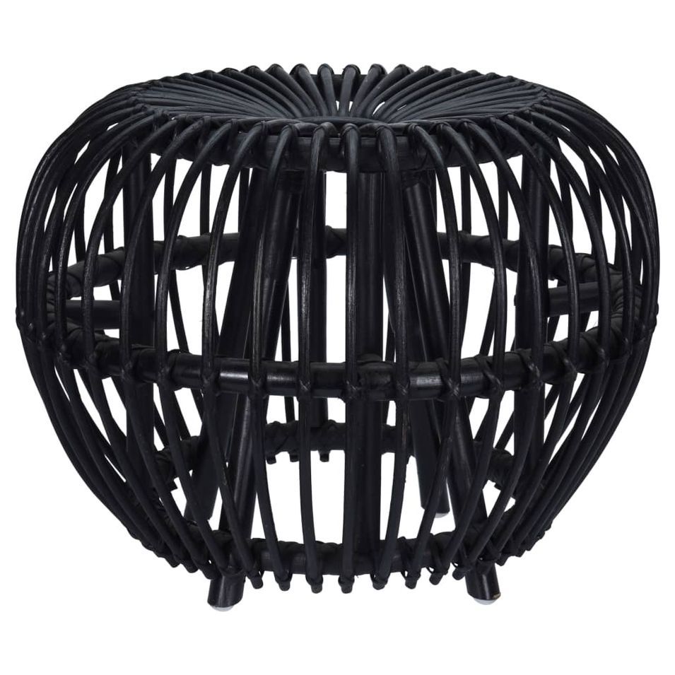 Home&Styling Tabouret Kubu Brussel Rotin Noir - Photo n°1