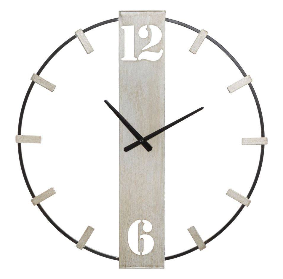 Horloge murale argentée 61 x 4,5 x 63 cm - Photo n°1