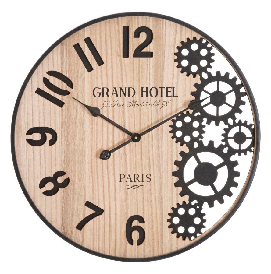 Horloge murale grand format avec engrenages décoratifs Neru - Photo n°1