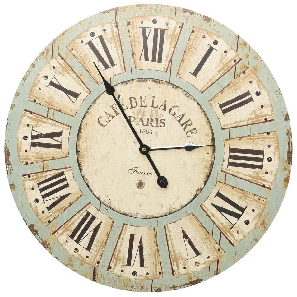 Horloge murale Multicolore 60 cm MDF - Photo n°1