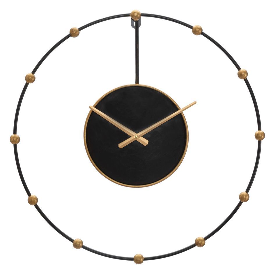 Horloge murale Perle noire et dorée Famy - Photo n°1