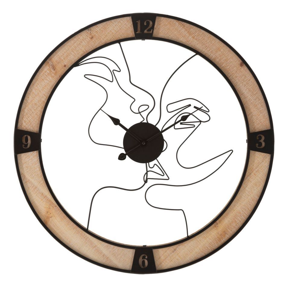 Horloge murale ronde avec décor artistique Love - Photo n°1