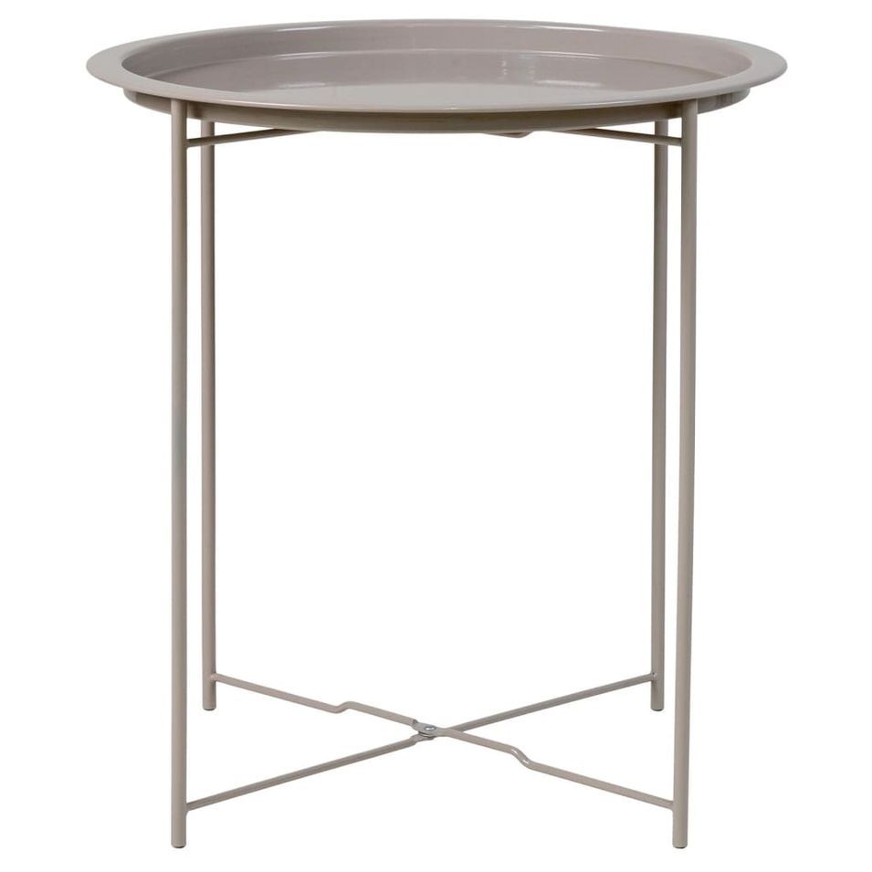 House Nordic Table d'appoint Anne 47 cm Rond Gris beige - Photo n°1
