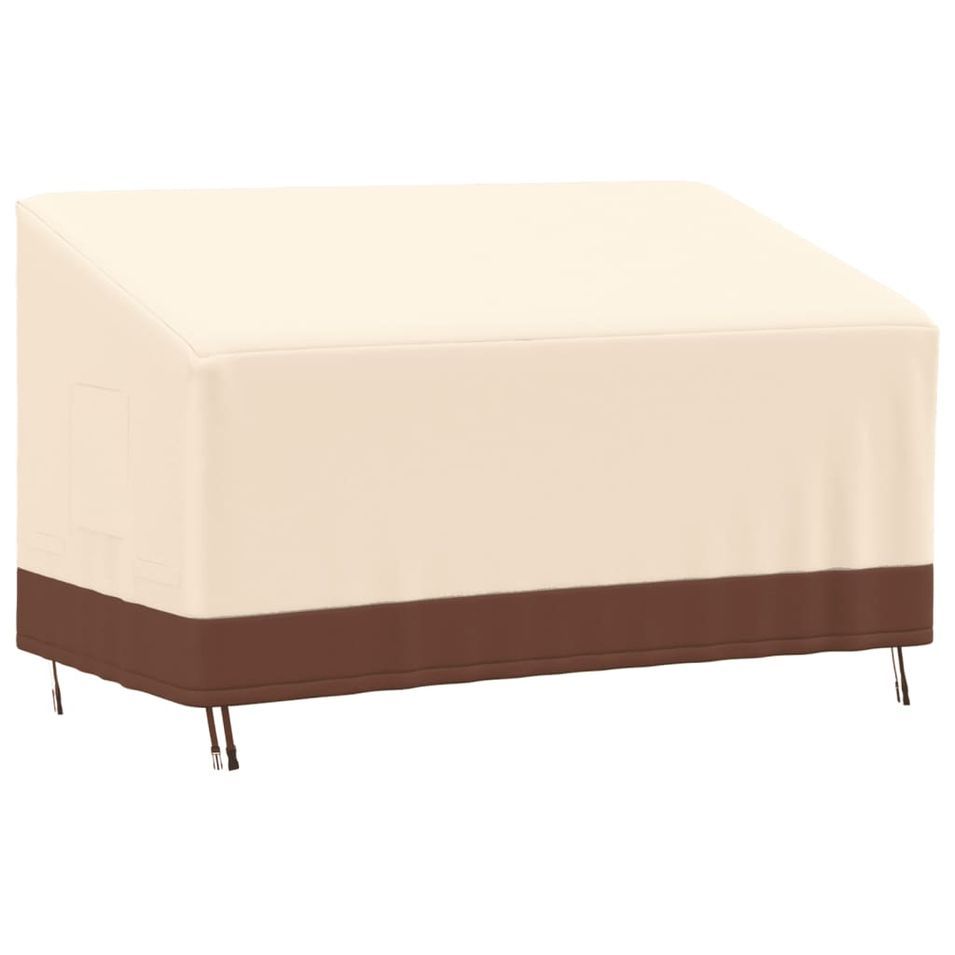 Housse de banc 3 places beige 159x84x56/81 cm oxford 600D - Photo n°1