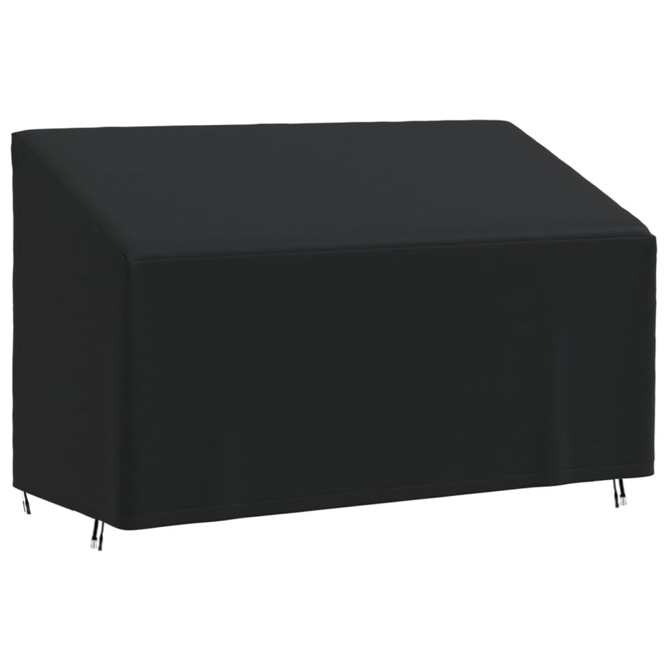Housse de banc 3 places noir 165x70x65/94 cm oxford 420D - Photo n°1