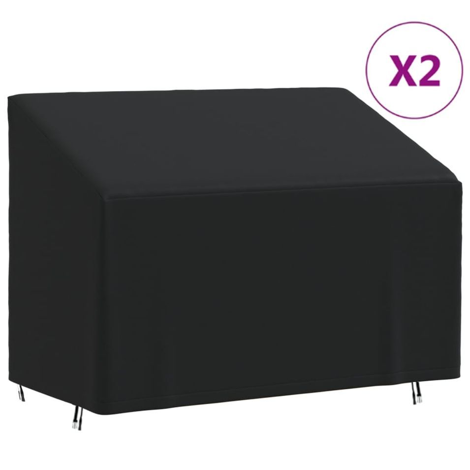Housses de banc 2 places 2 pcs 134x70x65/94cm tissu oxford 420D - Photo n°1