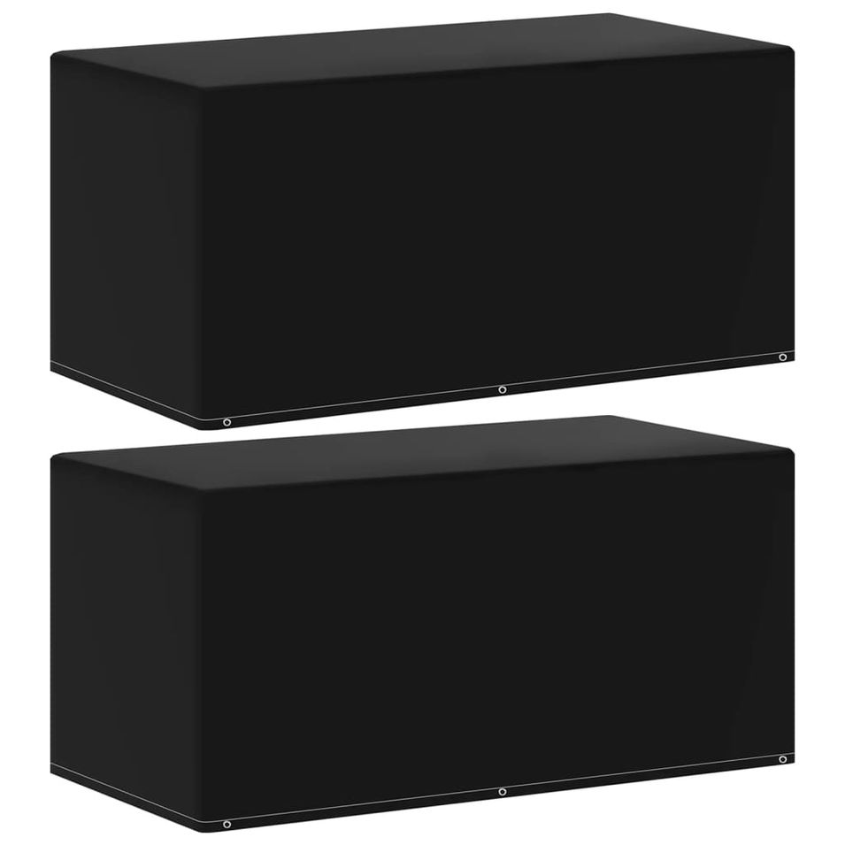 Housses de meubles de jardin 2 pcs 6 œillets 160x80x75 cm - Photo n°1