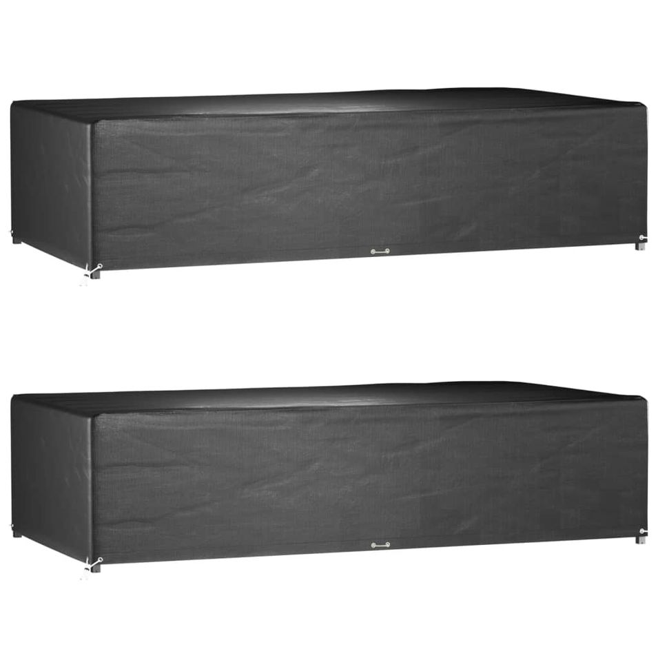 Housses de salon de jardin 2 pcs 12 œillets rectangulaire - Photo n°1