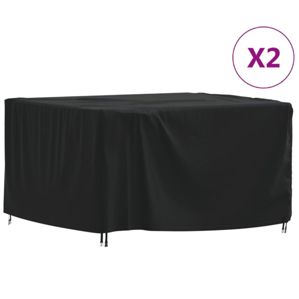 Housses de salon de jardin 2 pcs 125x125x74cm 420D tissu oxford - Photo n°1