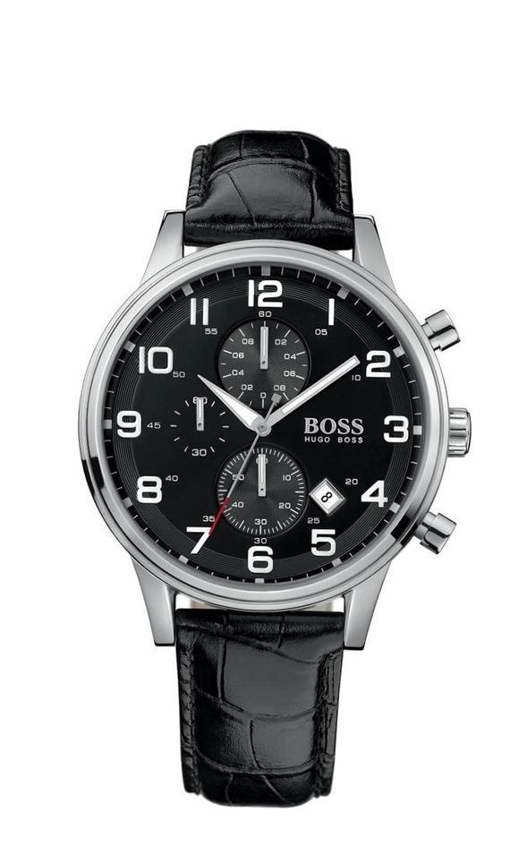 Hugo Boss Aeroliner Chrono Leather Strap 44mm 1512448 - Photo n°1