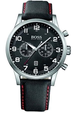 Hugo Boss Aeroliner Chrono Leather Strap 44mm 1512919 - Photo n°1