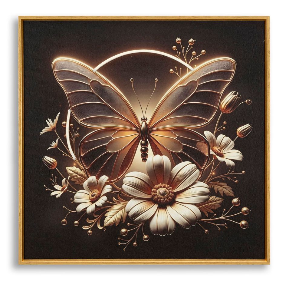 Impression sur toile avec éclairage led papillon laqué et cadre 50 x 4 cm

x50 - Photo n°1