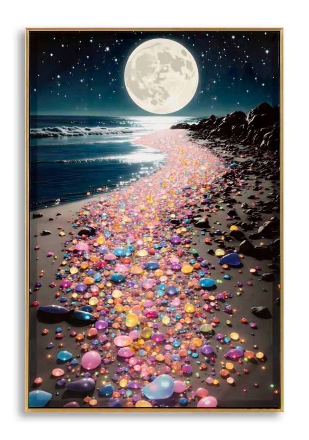 Impression sur toile, couleurs laquées, avec cadre -a- 60 x 3,5 cm

x90 - Photo n°1