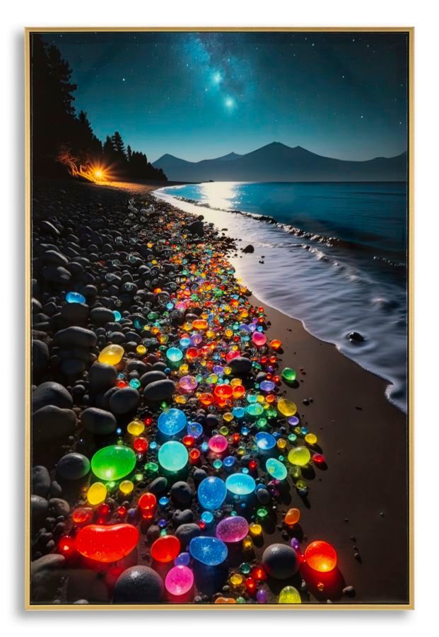 Impression sur toile, couleurs laquées, avec cadre -b- cm 60 x 3,5

x90 - Photo n°1