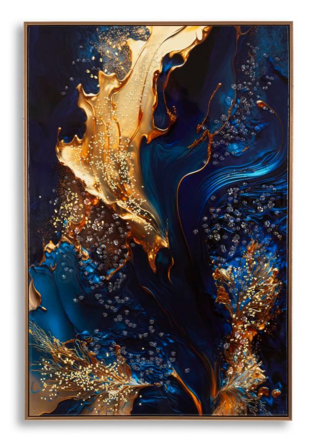 Impression sur toile laquée avec cadre andromède -a- 60 x 4 x 90 cm - Photo n°1