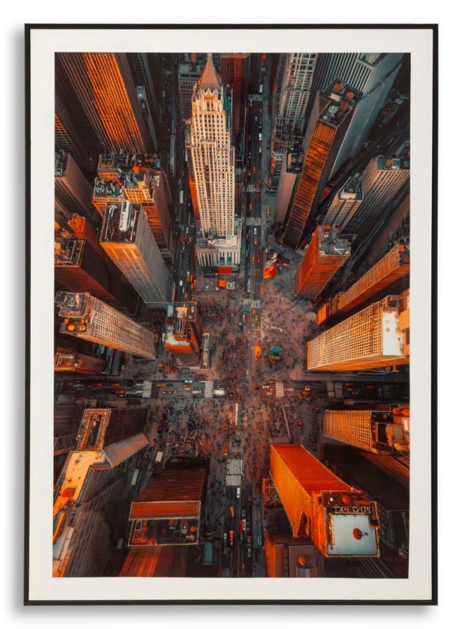 Impression sur toile new york laquée avec cadre -b- cm 72x4x102 - Photo n°1