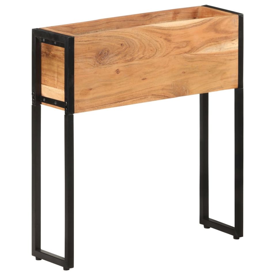 Jardinière 60x20x68 cm Bois massif d'acacia - Photo n°1