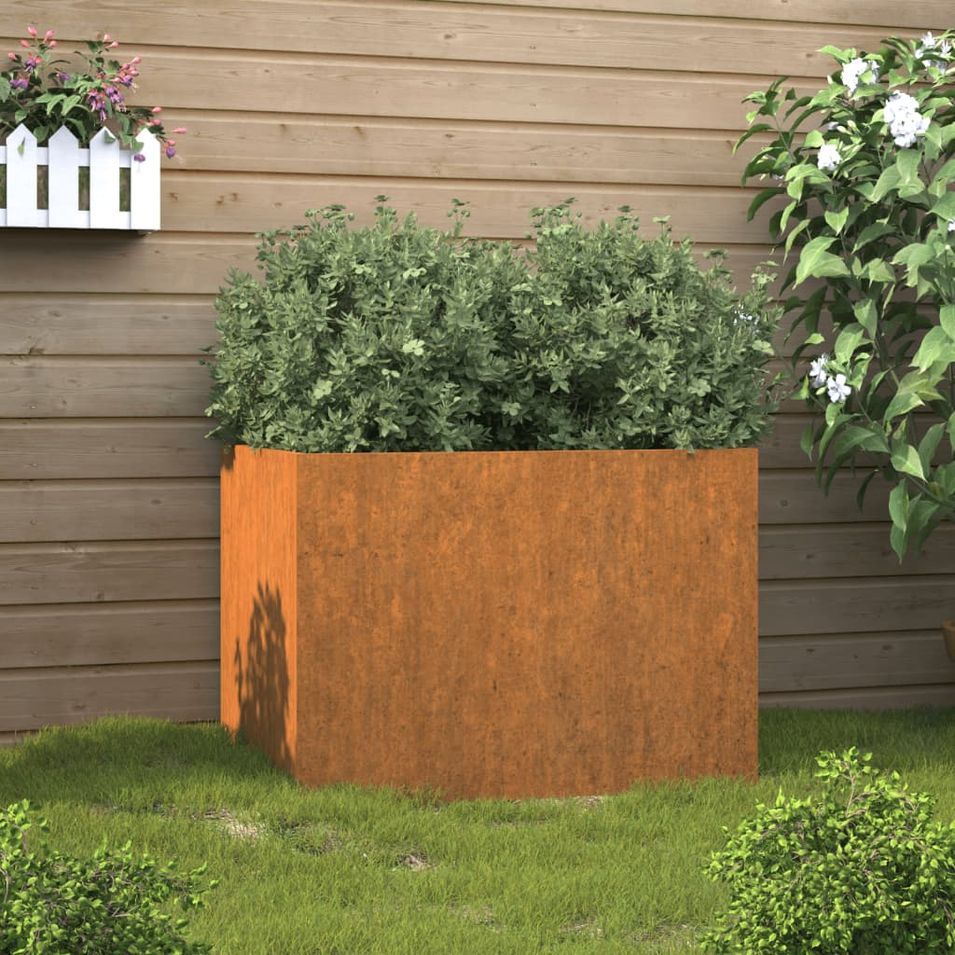 Jardinière 62x47x46 cm acier corten - Photo n°1