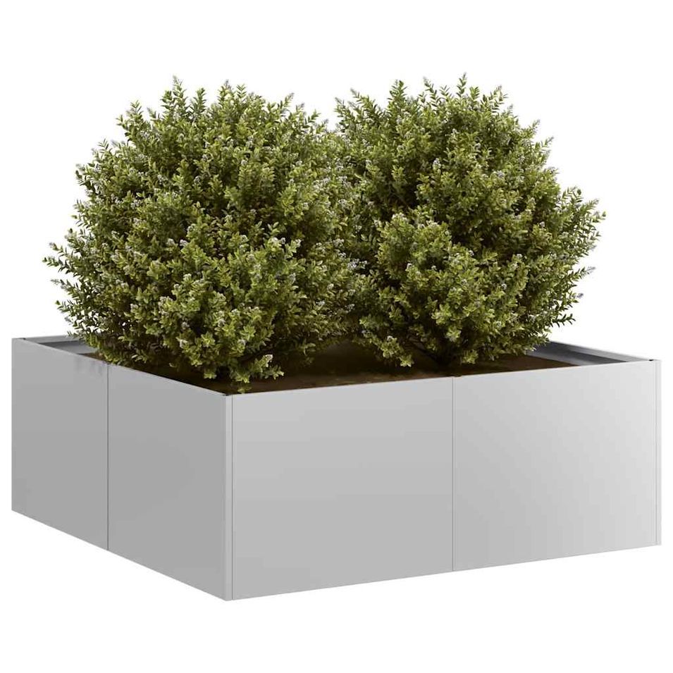 Jardinière 80x80x30 cm acier galvanisé - Photo n°1