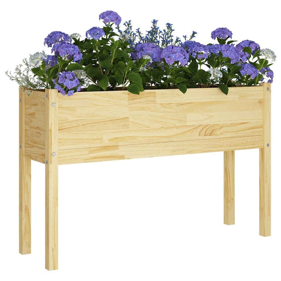 Jardinière d'extérieur 110x31x70 cm Bois de pin massif - Photo n°1