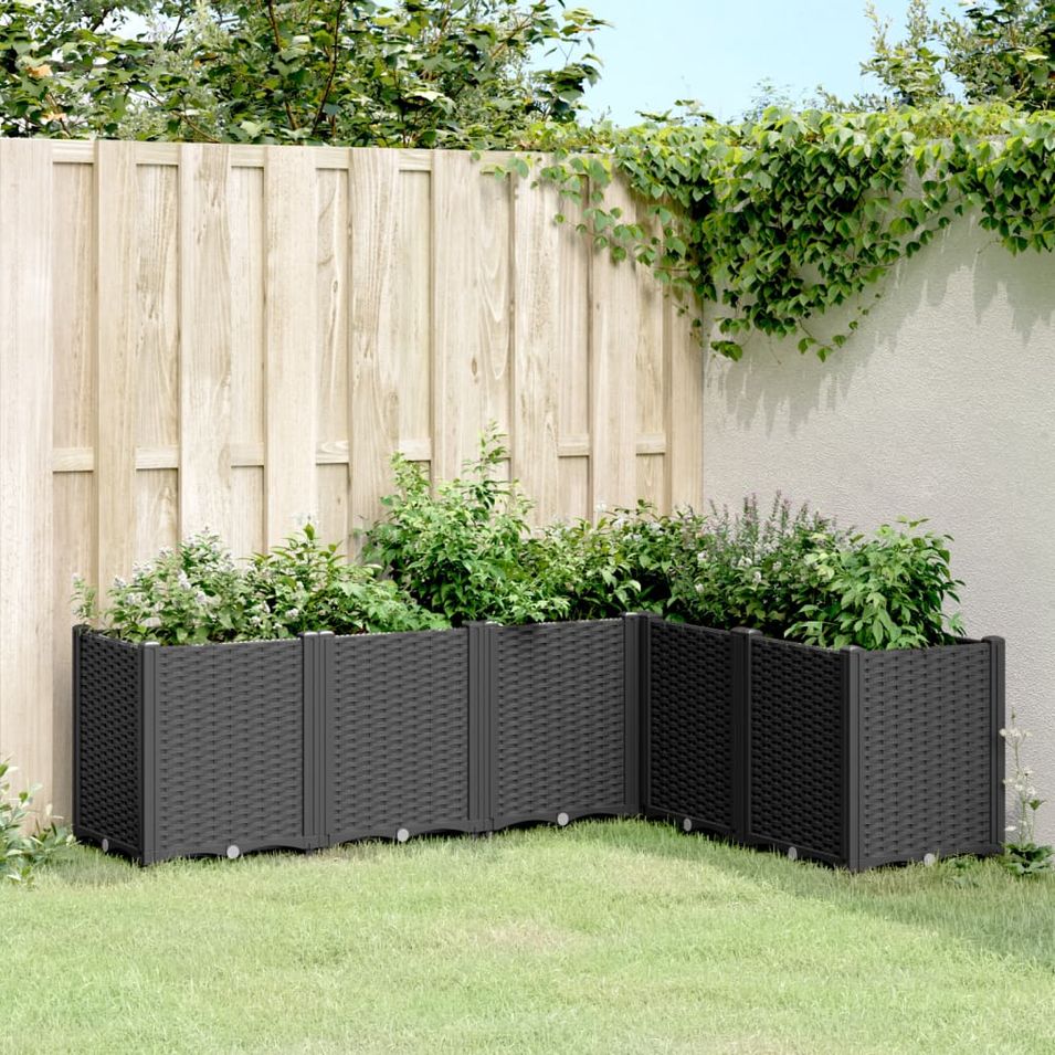 Jardinière noir 160x120x53 cm polypropylène - Photo n°1