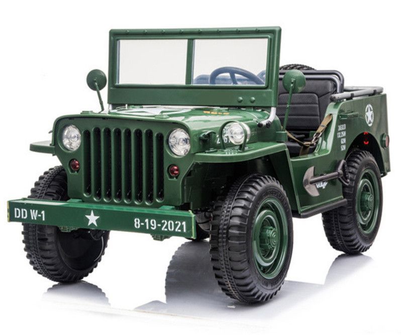 Jeep électrique enfant verte Wiliam - Photo n°1
