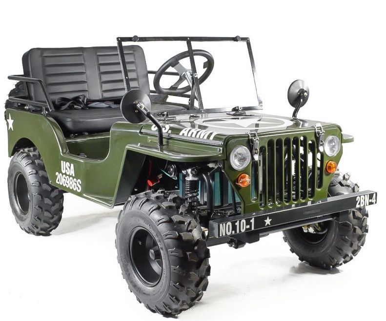 Jeep enfant électrique automatique verte - Photo n°1