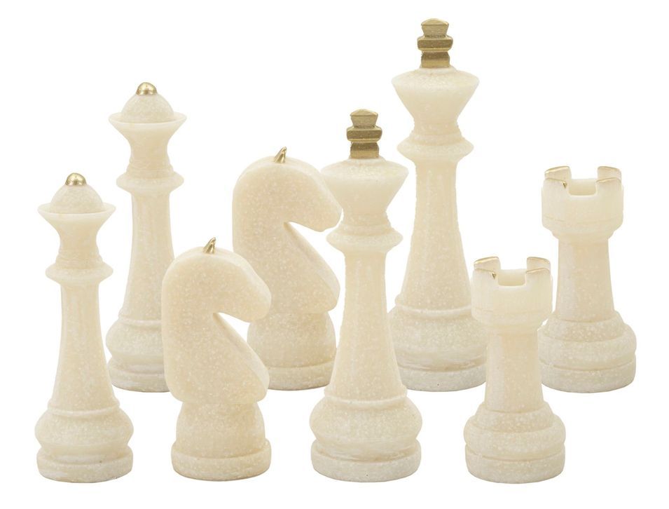 Jeu d'échecs quarzy 8 pièces assorties, dimensions : ø 4,4 x 9,2 cm ; 4,3 x 13,3 cm ; 5 x 16 cm ; 4,5 x 10,3 cm. - Photo n°1