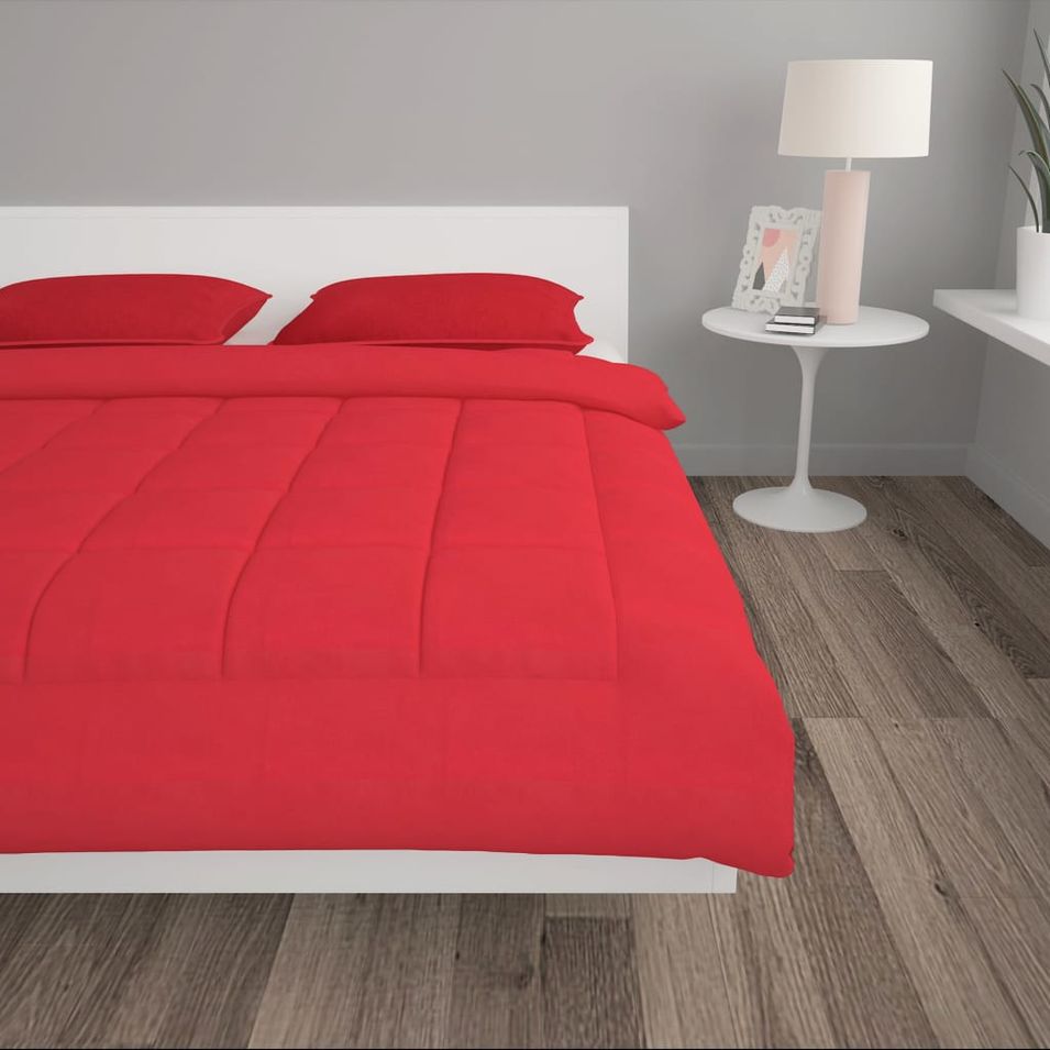 Jeu de couette 3 pcs Tissu Bordeaux 240x220/60x70 cm - Photo n°1