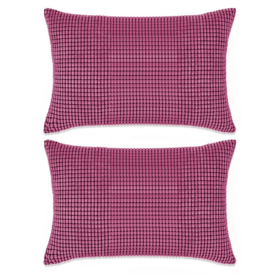 Jeu de coussin 2 pcs Velours 40 x 60 cm Rose - Photo n°1
