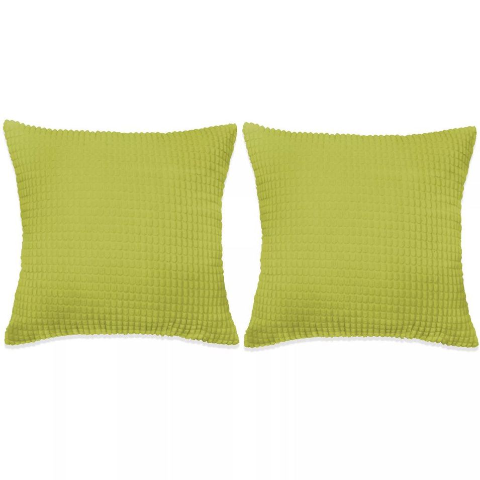 Jeu de coussin 2 pcs Velours 45 x 45 cm Vert - Photo n°1