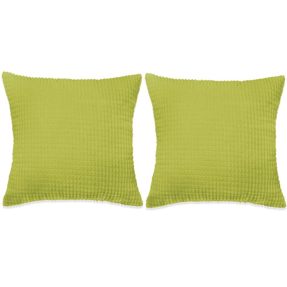 Jeu de coussin 2 pcs Velours 60 x 60 cm Vert - Photo n°1