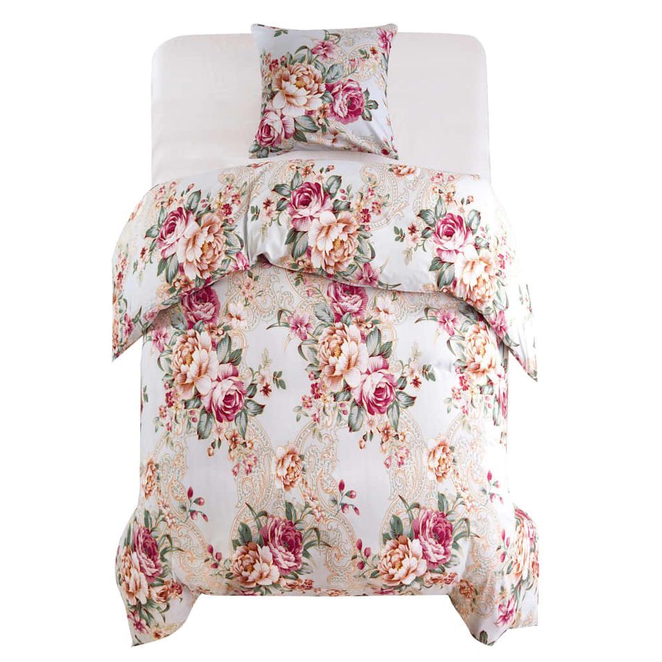 Jeu de housse de couette Design floral 135x200/80x80 cm - Photo n°1