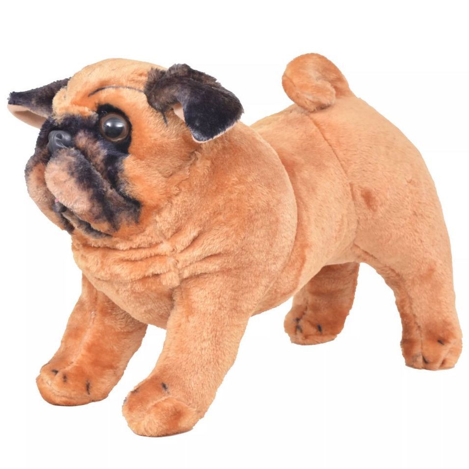 Jouet en peluche Chien de race Pug Marron clair XXL - Photo n°1