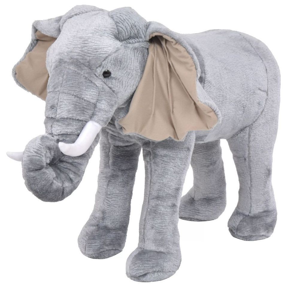 Jouet en peluche Éléphant Gris XXL - Photo n°1