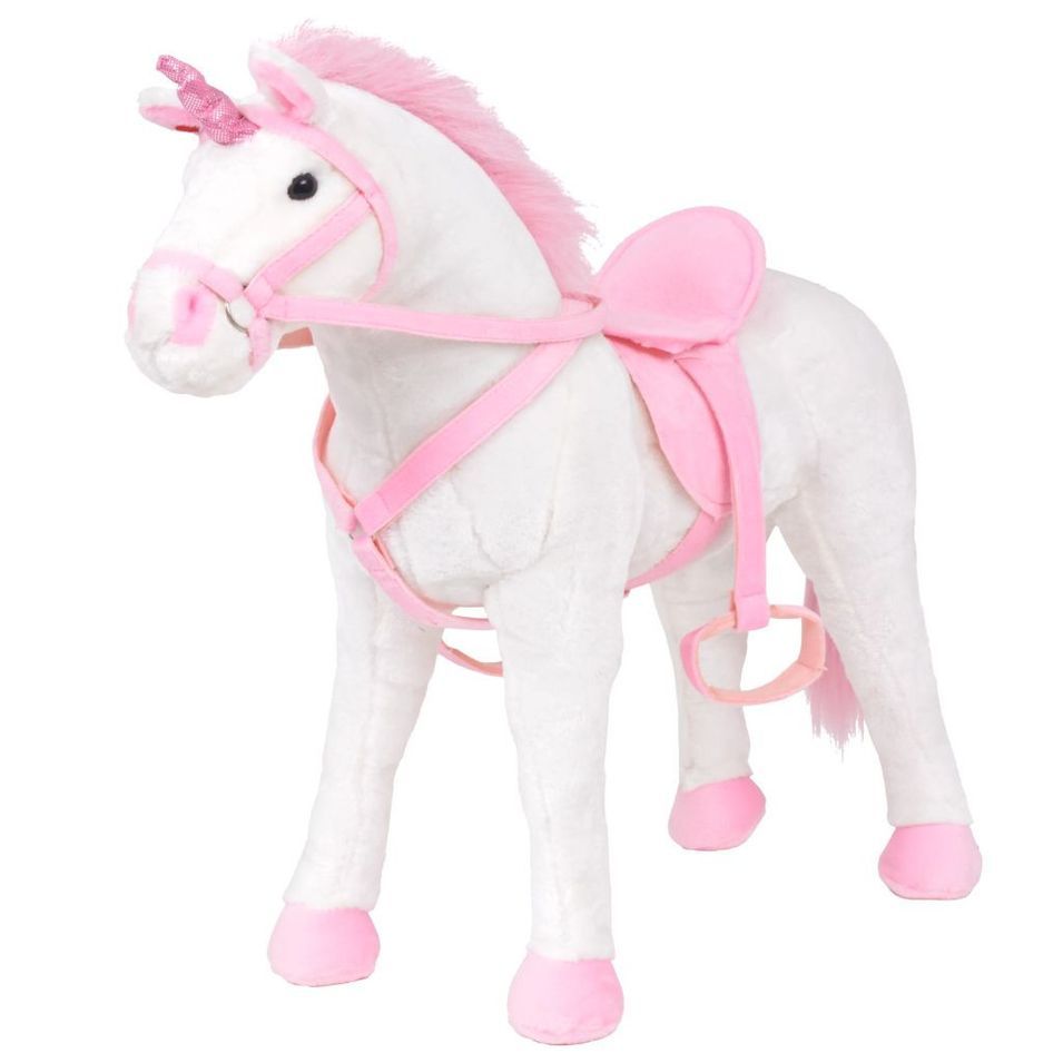 Jouet en peluche Licorne Blanc et rose XXL - Photo n°1