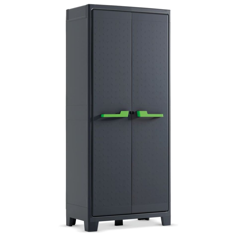 Keter Armoire de rangement avec étagères Moby Gris graphite 182 cm - Photo n°1