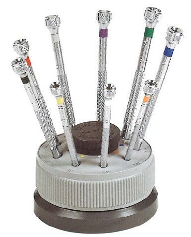 Kit 9 Giraviti Su Base Girevole / Kit 9 Screwdrivers On A Rotating Base S2096 - Photo n°1