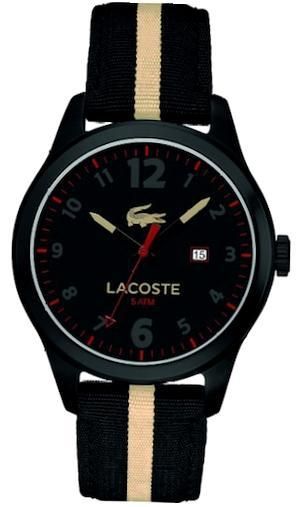 Lacoste Auckland Quartz Gent S/s Black Pvd Case - Nylon Strap - 44mm 5atm 2010724 - Photo n°1