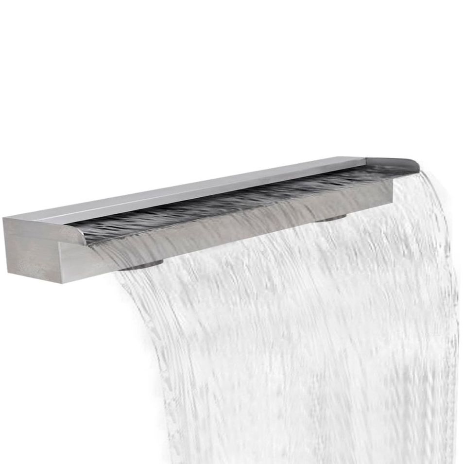 Lame d'eau rectangulaire pour piscine Acier inoxydable 150 cm - Photo n°1
