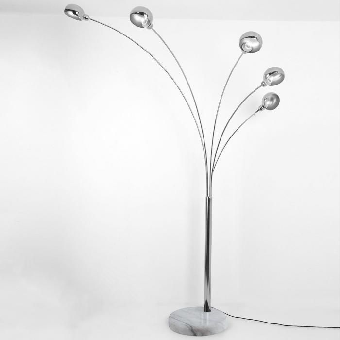 Lampadaire 5 branches métal rose doré Limma - Photo n°1