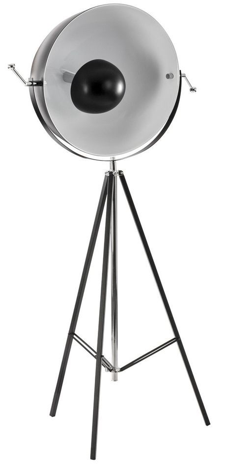 Lampadaire à trépied acier noir Nils - Photo n°1