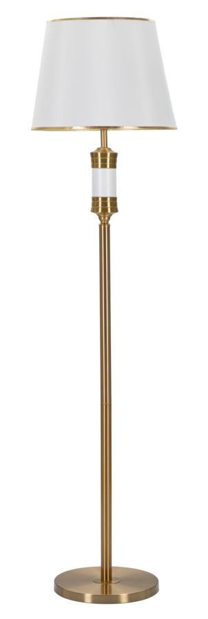 Lampadaire blanc design doré raffiné AURA - Photo n°1