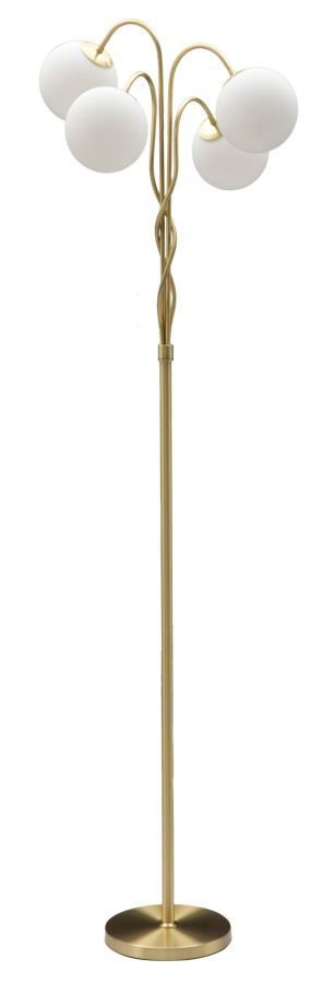 Lampadaire design doré 4 sphères verre GLAMY - Photo n°1