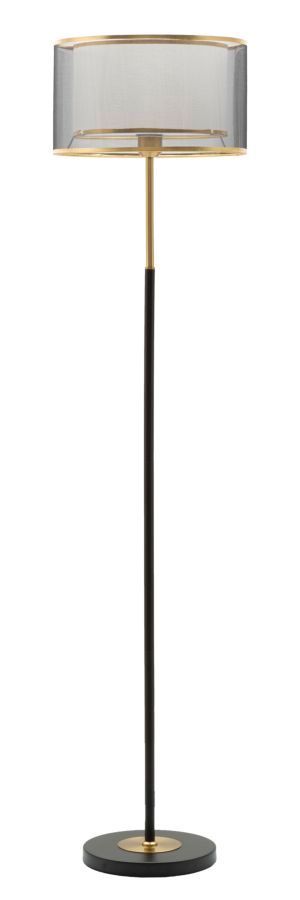 Lampadaire éclairage intérieur design métal noir et doré OLY - Photo n°1