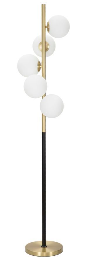 Lampadaire glamour noir et doré pour salon élégant RAY - Photo n°1